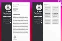 CV Resume Template Design With Photo