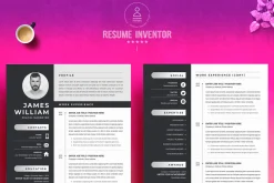 CV Resume Template Design With Photo