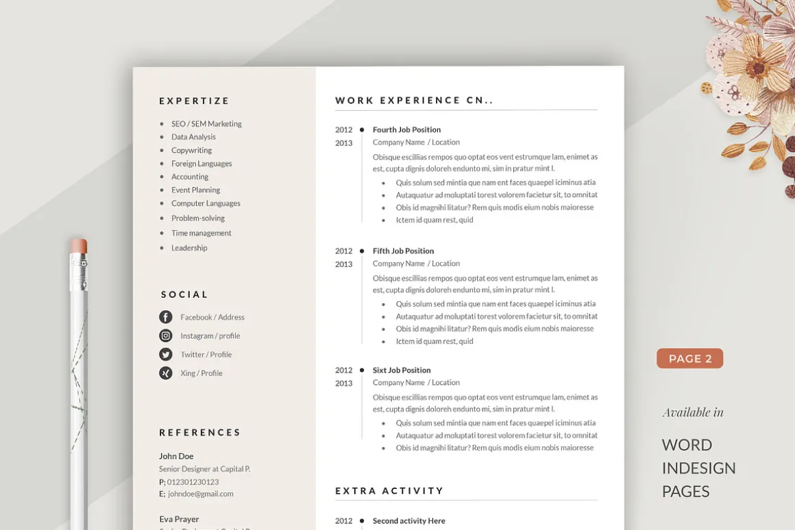 Cv Template Word