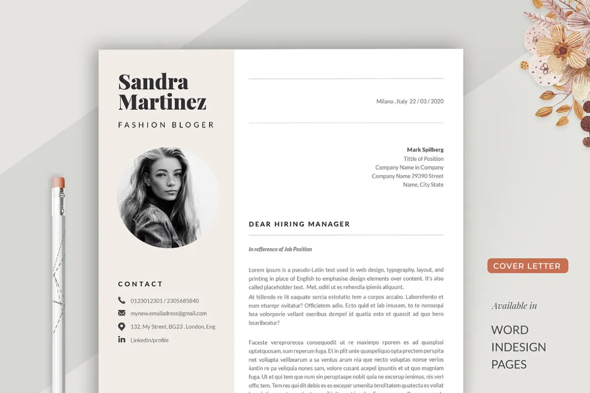 Cv Template Word