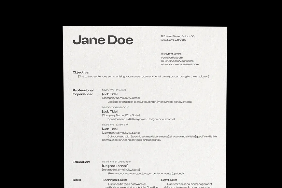 CV/Resume & Cover Letter Template_01