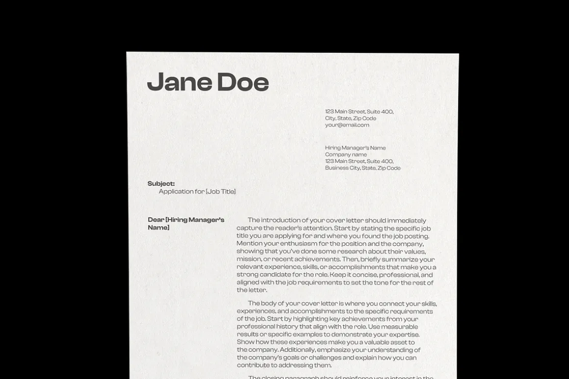 CV/Resume & Cover Letter Template_01
