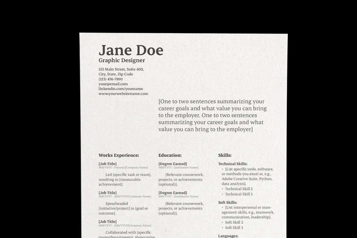 CV/Resume & Cover Letter Template_03