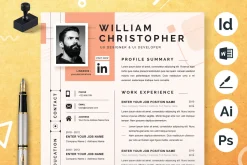 CV Template, Professional Resume