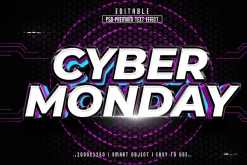 Cyber Monday 3D Text Effect Style