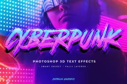 Cyberpunk 80s Text Effects