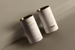 Cylinder Tea Tin Mockup