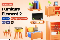 3D Furniture Element Icon Vol 2