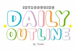 Daily Outline - Cute Outline Font