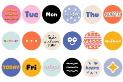 110+ DAILY STICKERS VECTOR SET