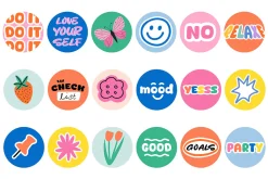 110+ DAILY STICKERS VECTOR SET