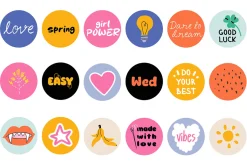 110+ DAILY STICKERS VECTOR SET
