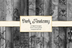 Dark Anatomy Digital Paper Textures
