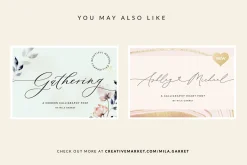 Darling Peach Wedding Heart Script