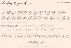 Darling Peach Wedding Heart Script