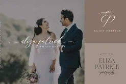 Darling Peach Wedding Heart Script