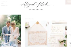 Darling Peach Wedding Heart Script