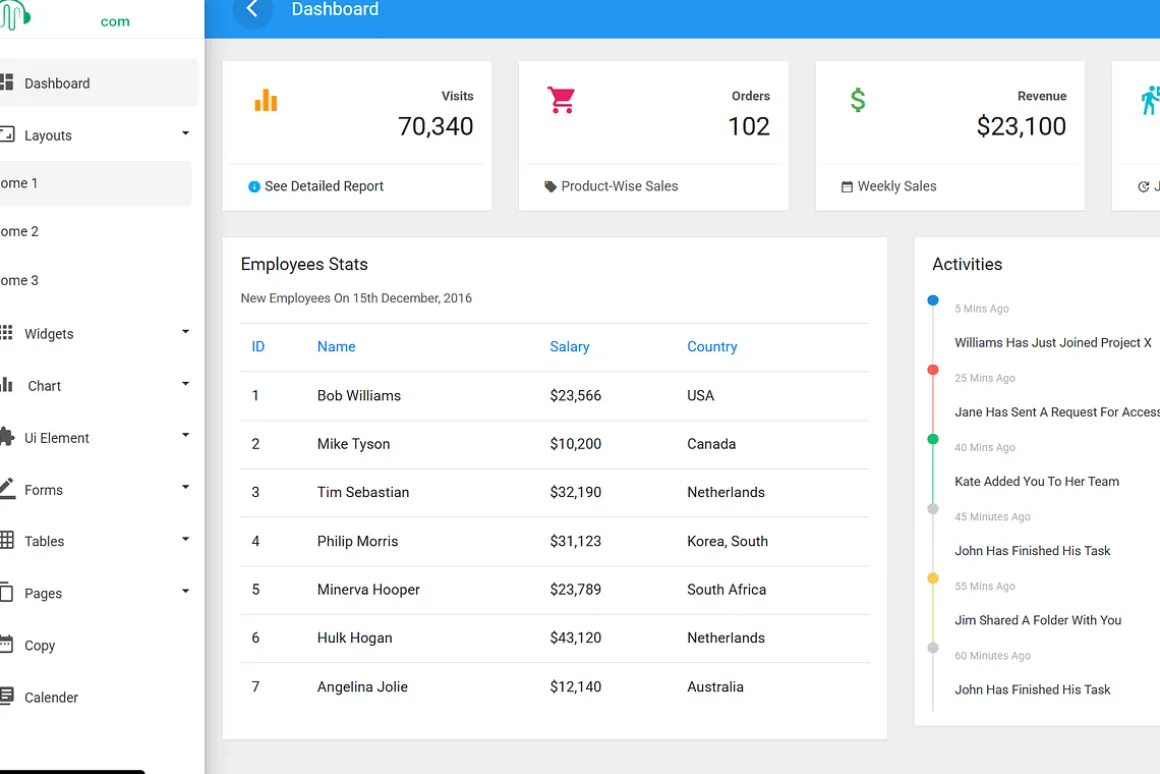 Dashboard-Sales Dashboard Template