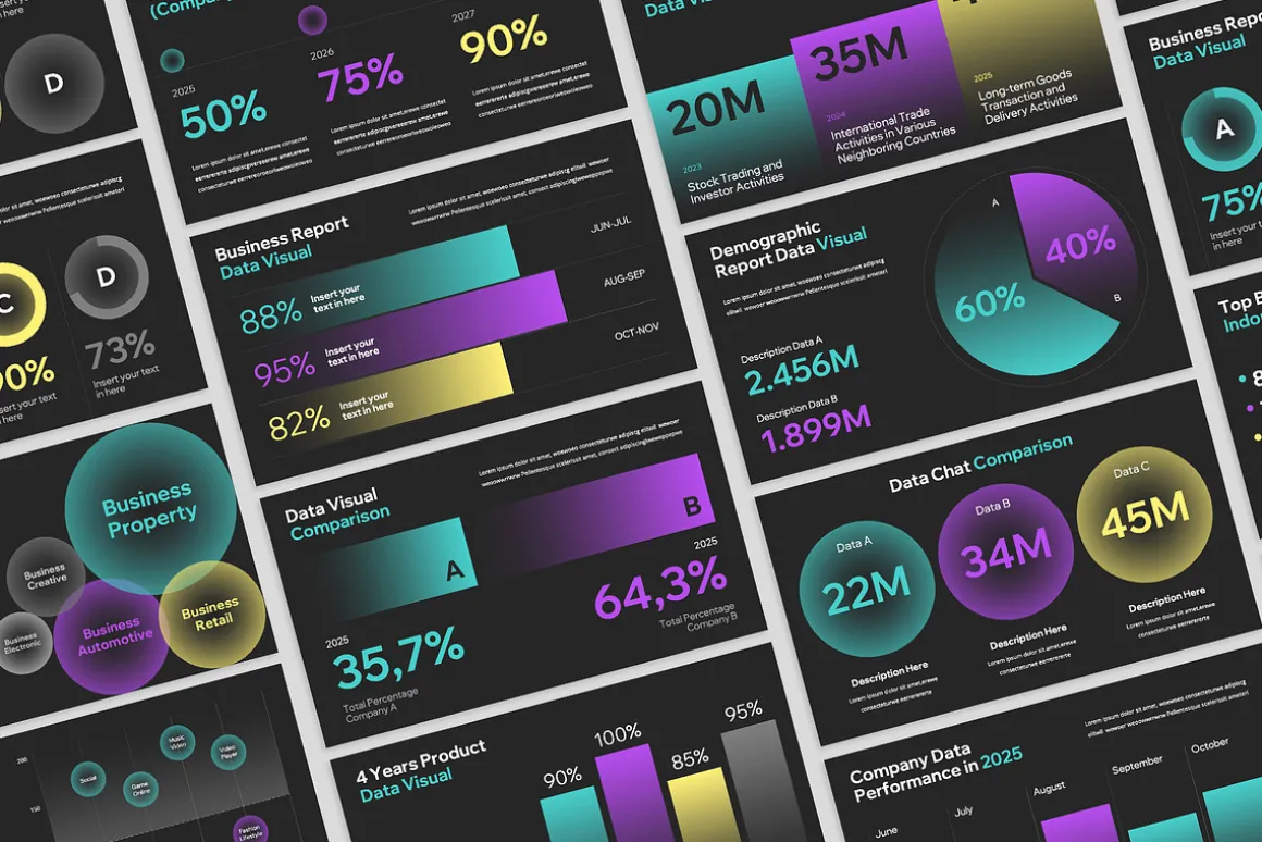 Data Visual Infographic Powerpoint