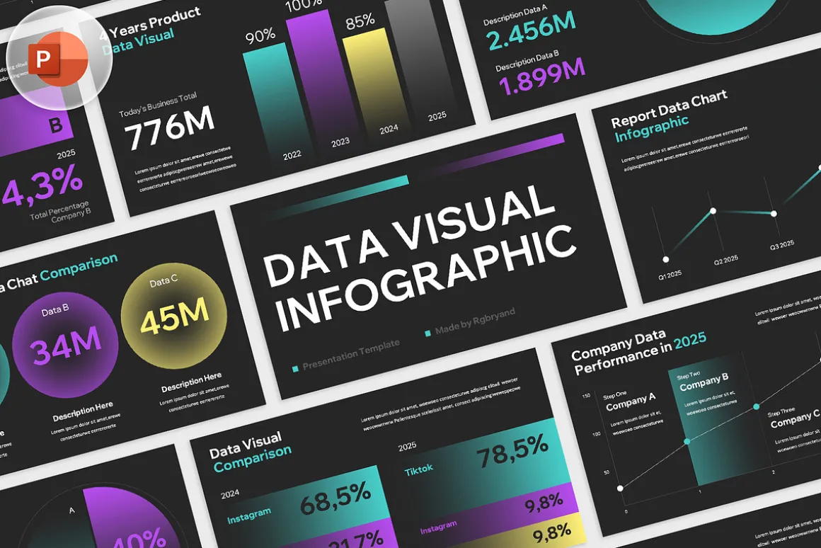 Data Visual Infographic Powerpoint