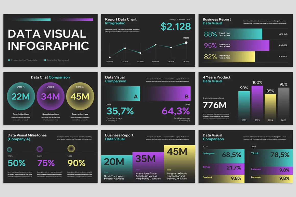 Data Visual Infographic Powerpoint