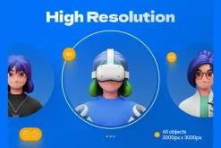 3D Avatar Profession Characters