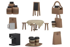 3D Café Props & Barista Assets