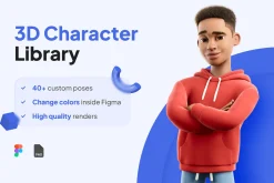 3D Character Illustration Figma Pack