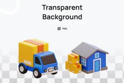 3D Delivery Icon Set for Web & App