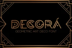 DECORÁ - Geometric Art Deco Font