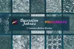 Decorative fabrics brushes Procreate