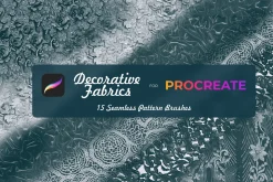 Decorative fabrics brushes Procreate