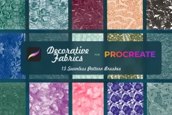 Decorative fabrics brushes Procreate