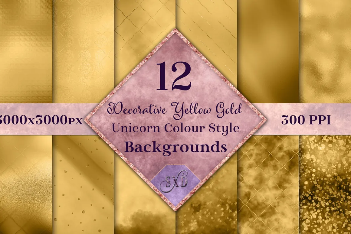 Decorative Yellow Gold Backgrounds