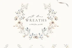 Delicate Watercolor Wildflowers Set