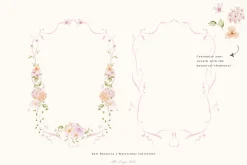 Delicate Pastel Watercolor Flowers