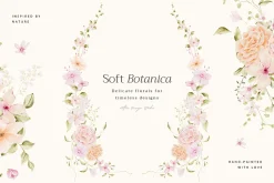Delicate Pastel Watercolor Flowers