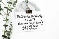 Delirium brush font duo