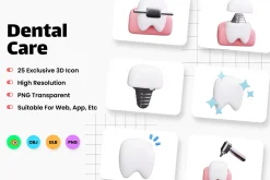 Dental Care 3D Icons