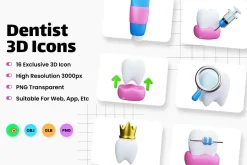 Dentist 3D Icons