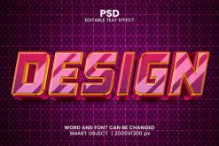 Design 3d Editable Text Effect Style