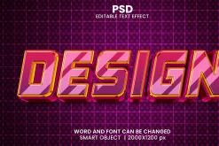 Design 3d Editable Text Effect Style