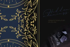 4 designs for back of tarot cards