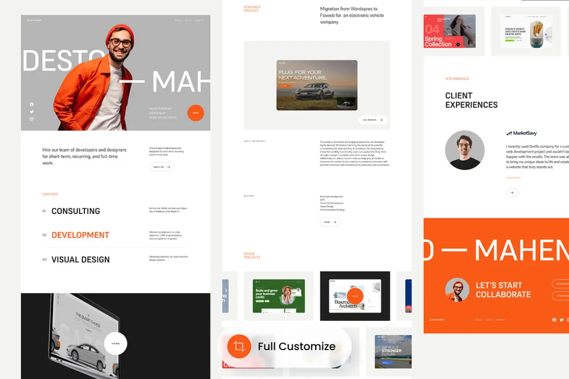 Desto - Web Developer Landing Page