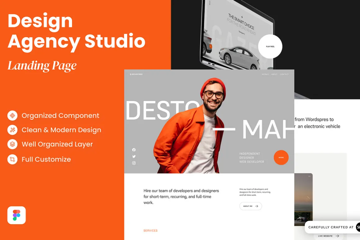 Desto - Web Developer Landing Page