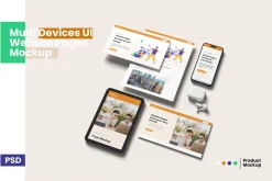 Devices UI Website Pages Mockup