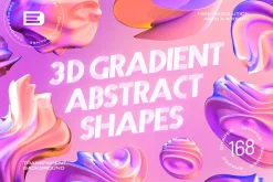 3D Gradient Abstract - 168 Shapes
