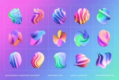3D Gradient Abstract - 168 Shapes