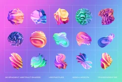 3D Gradient Abstract - 168 Shapes