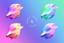 3D Gradient Abstract - 168 Shapes